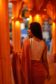 white boat neck blouse image