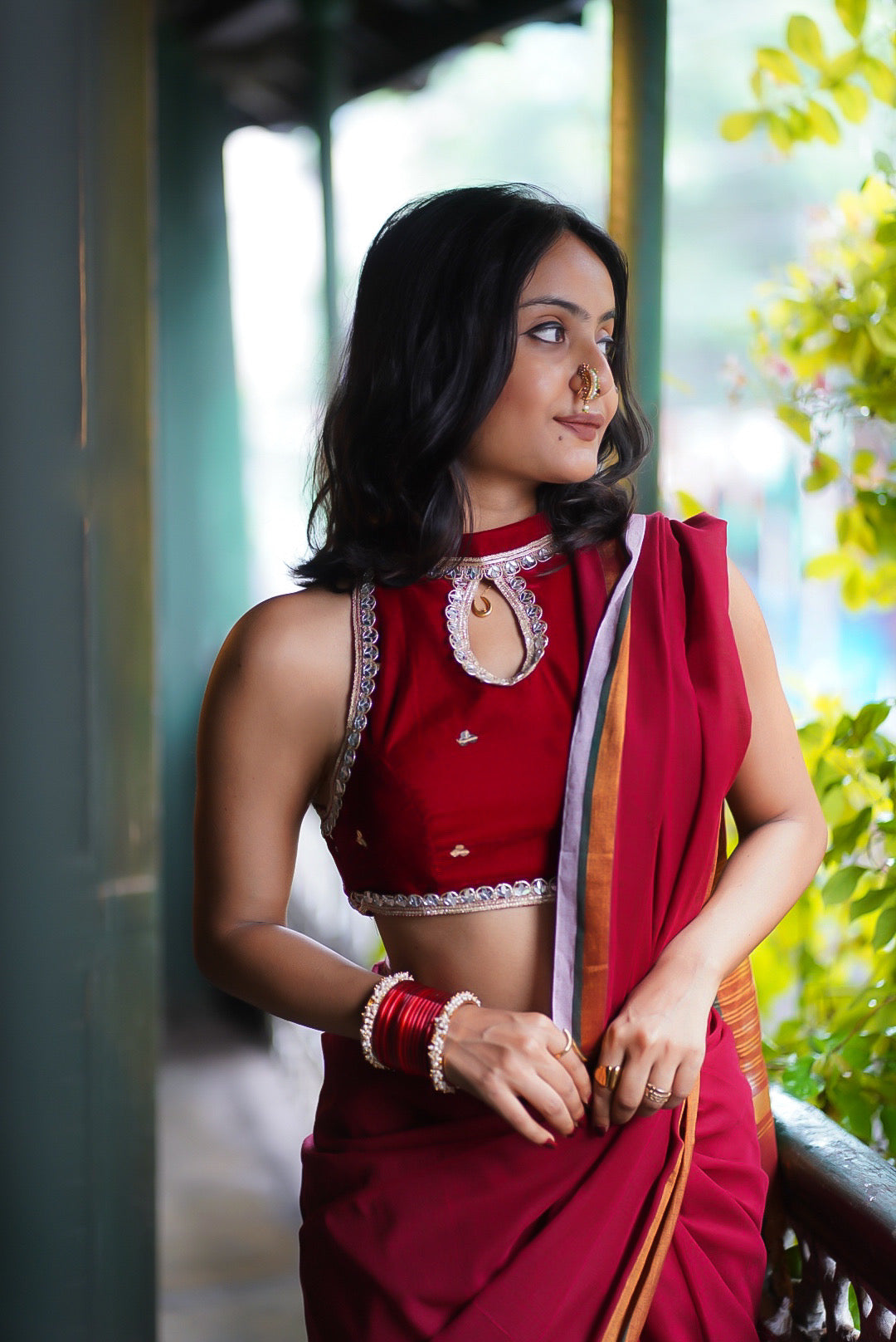 Maroon Star Blouse