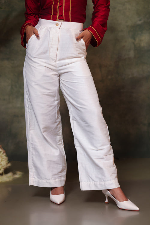 White straight Pant