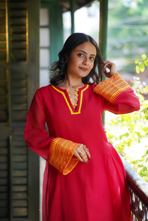 Laal Ada Co-ord Set