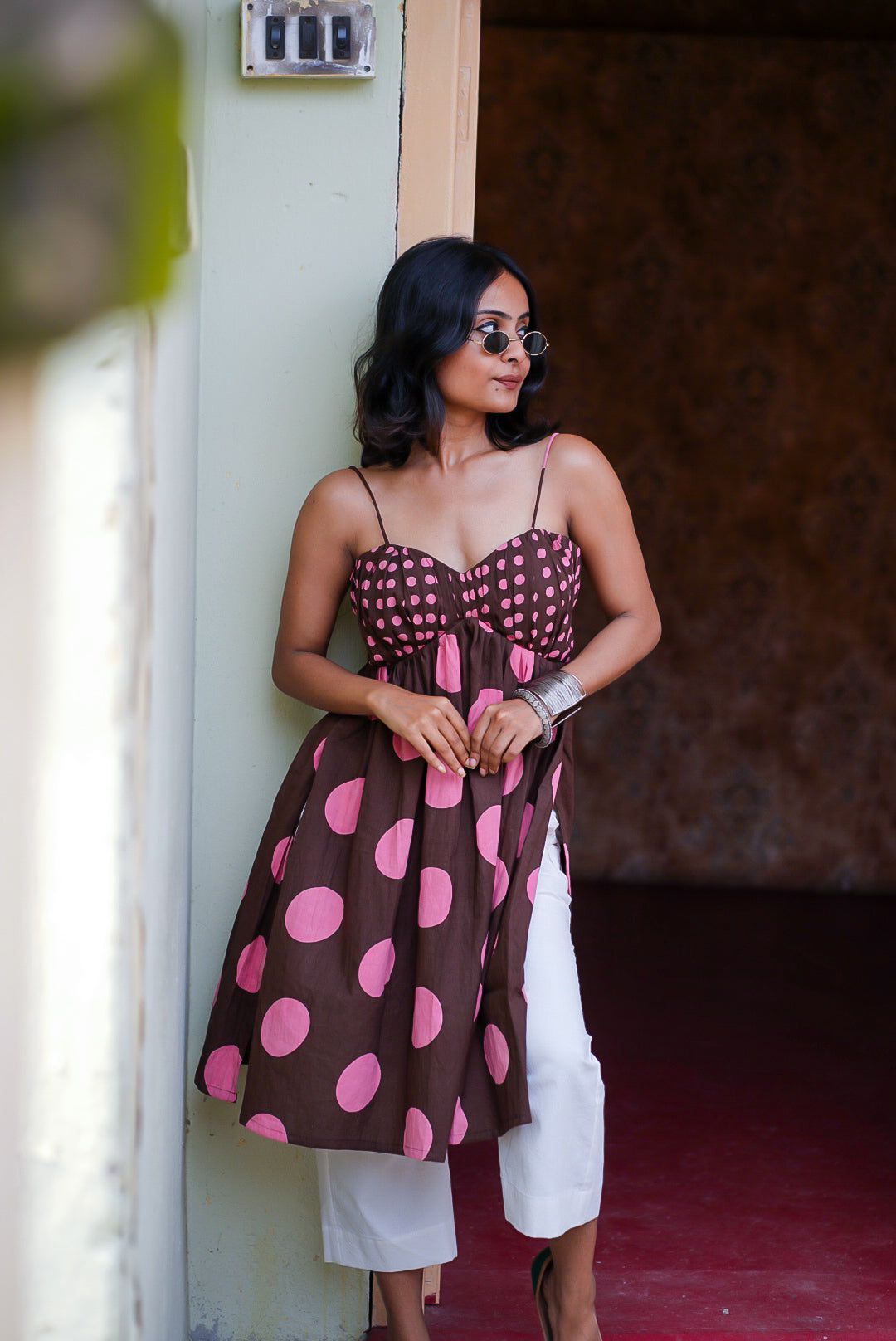 Rosy Mocha Kurti