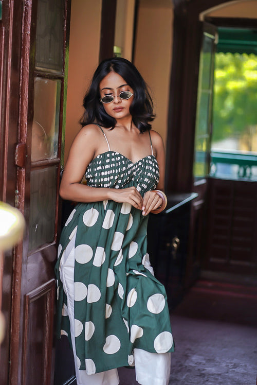 Olive Dot Kurti