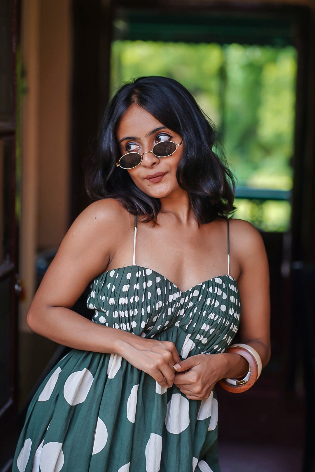 Olive Dot Kurti