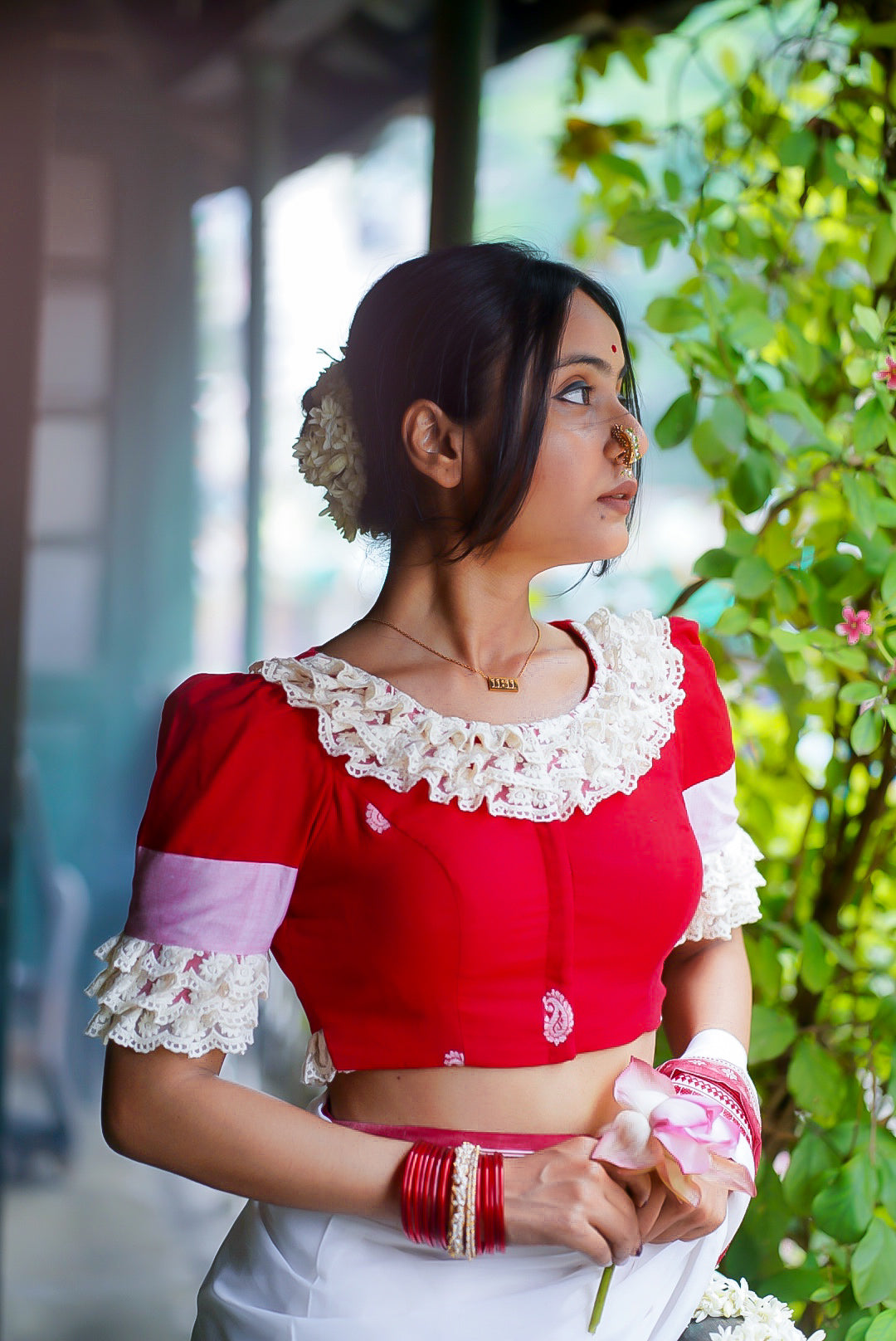 Laal Shorot Blouse