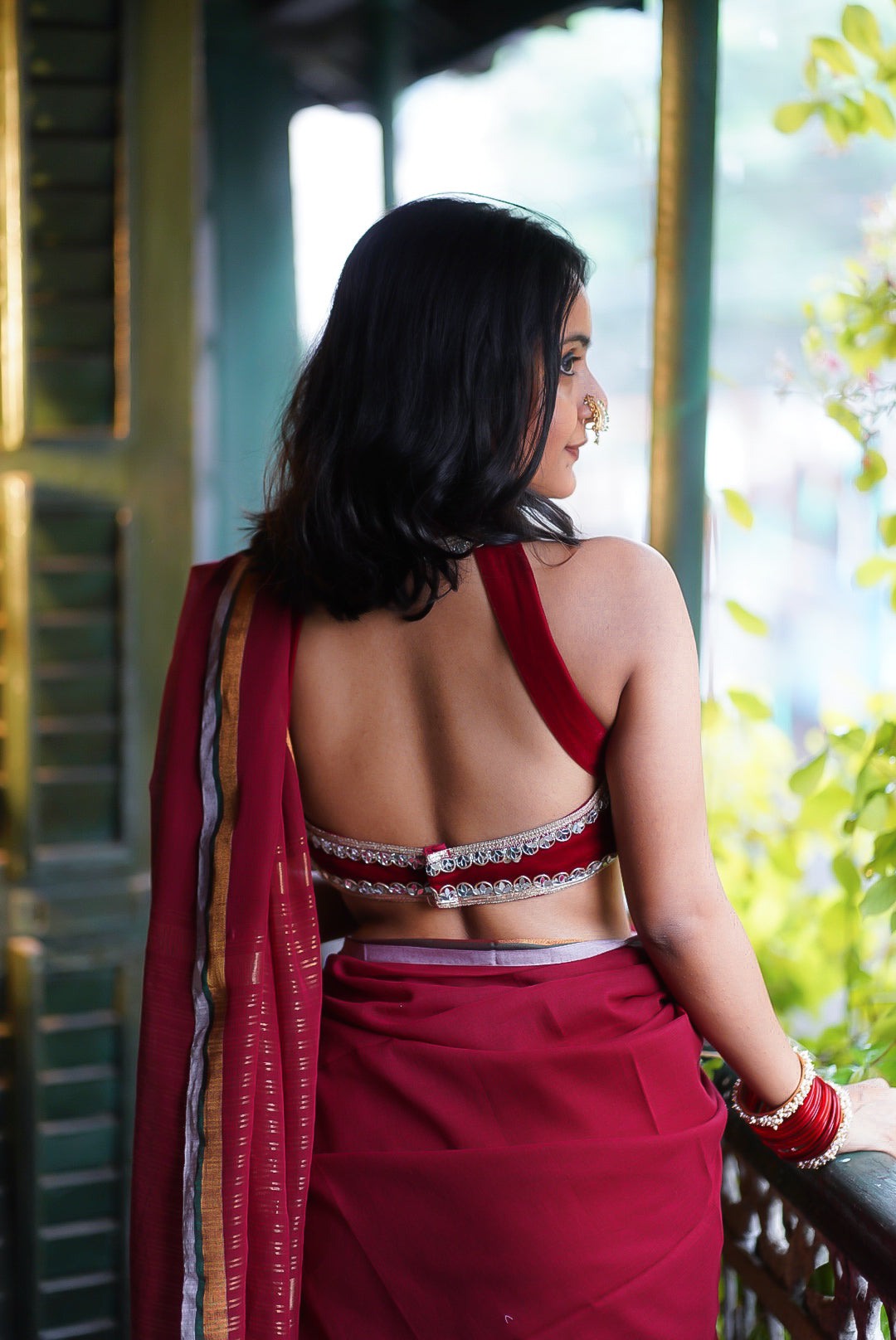 Maroon Star Blouse