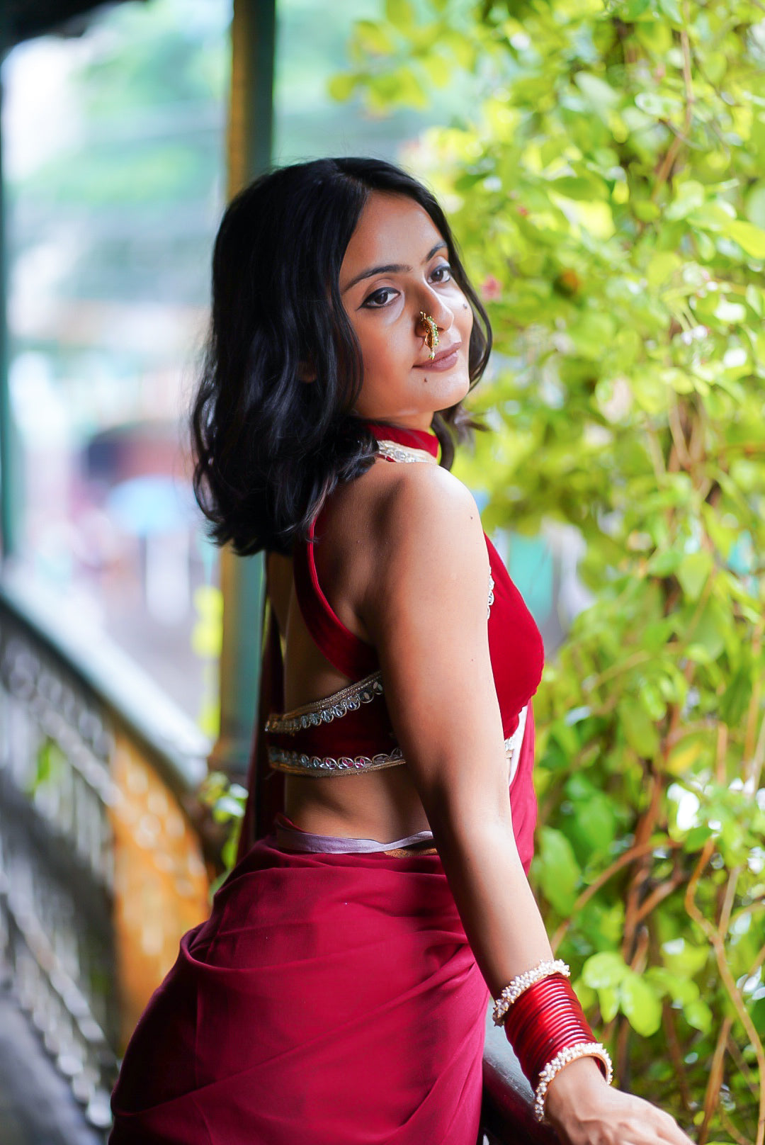 Maroon Star Blouse