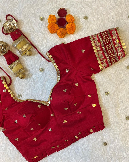 red bridal blouse