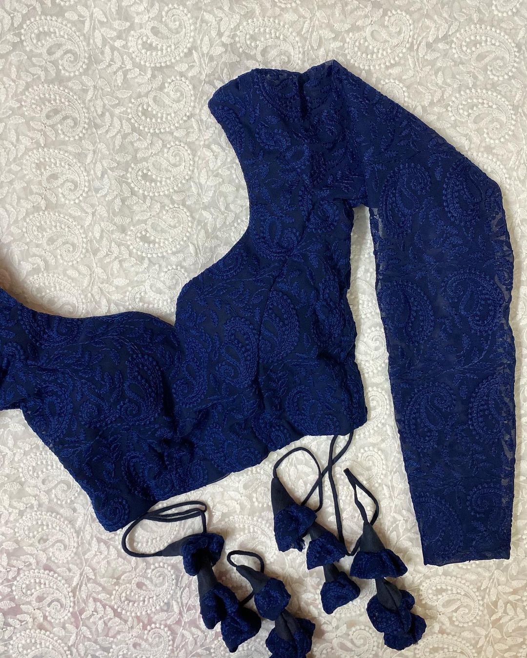 blue hakoba blouse full sleeves image