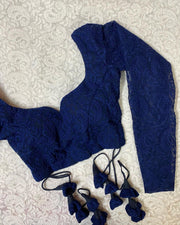 blue hakoba blouse full sleeves image