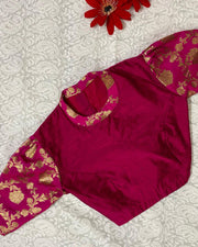 pink boat neck blouse image