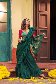 GREEN RUFFLE RANI