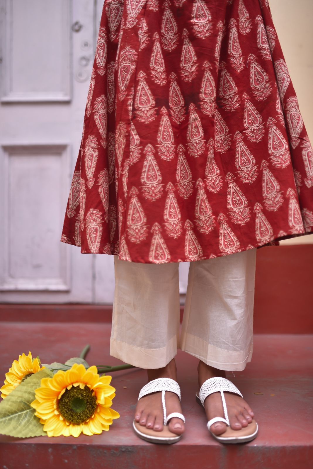 Co-ord Set Maroon Mist Ajrakh