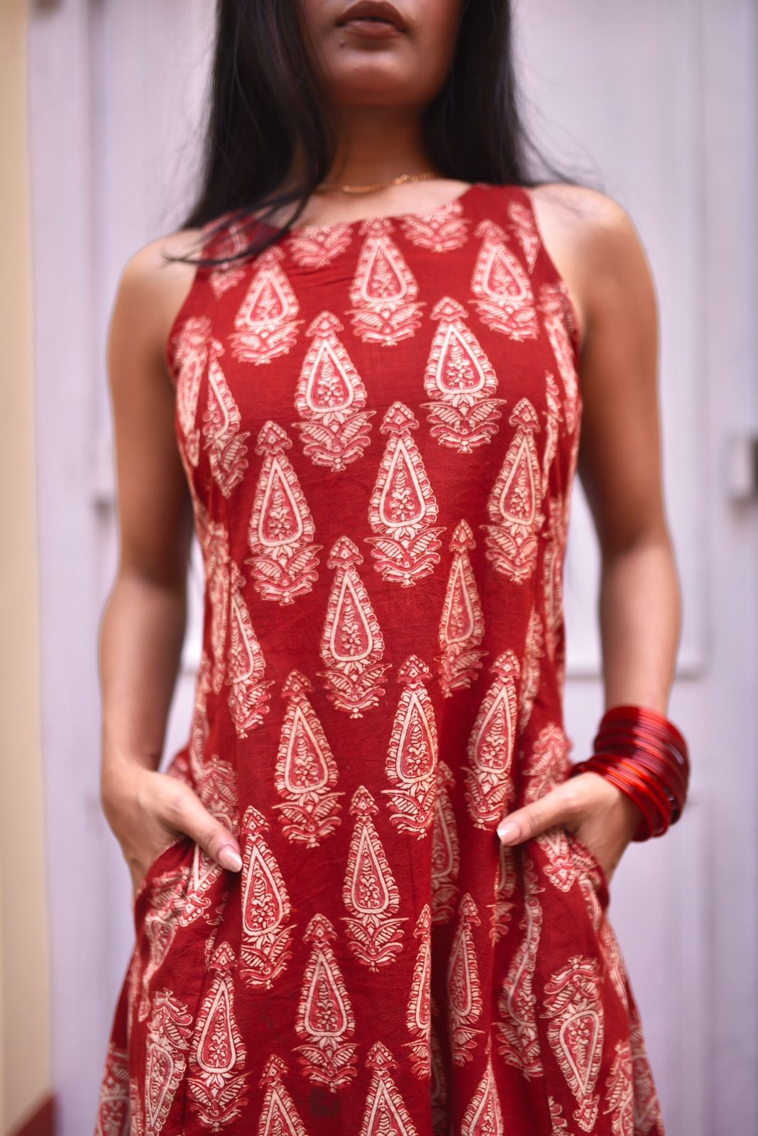 Co-ord Set Maroon Mist Ajrakh