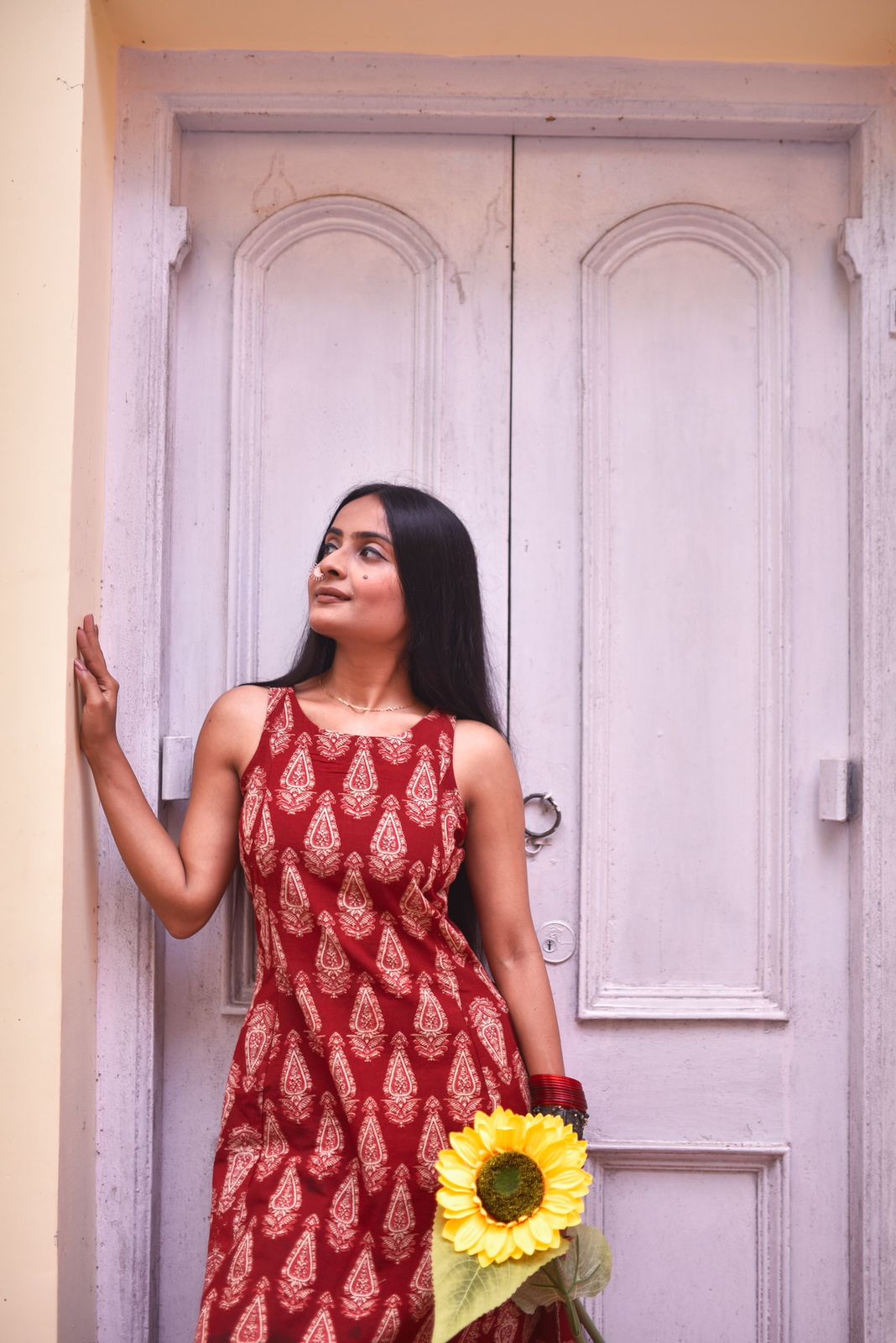 Co-ord Set Maroon Mist Ajrakh