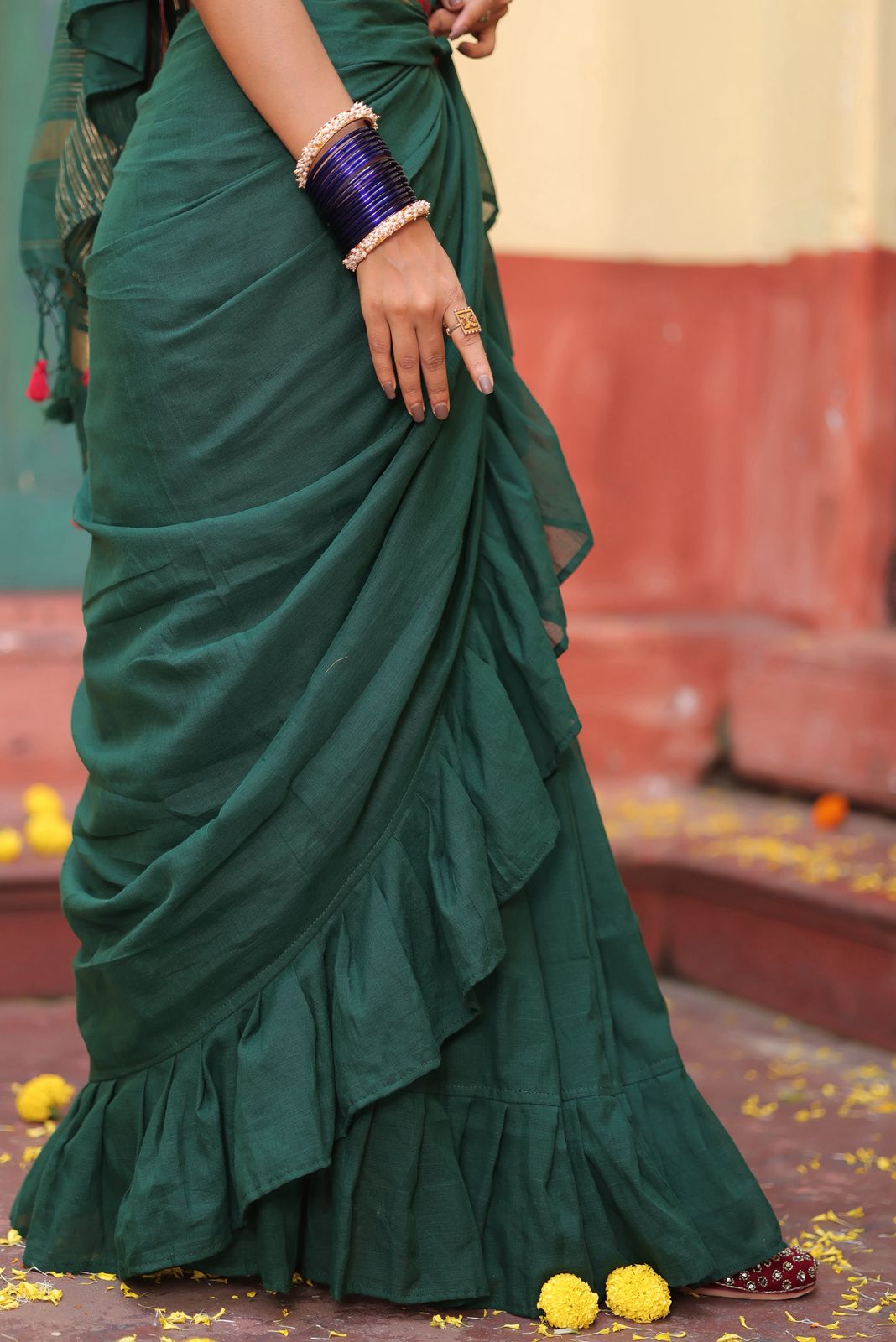 GREEN RUFFLE RANI